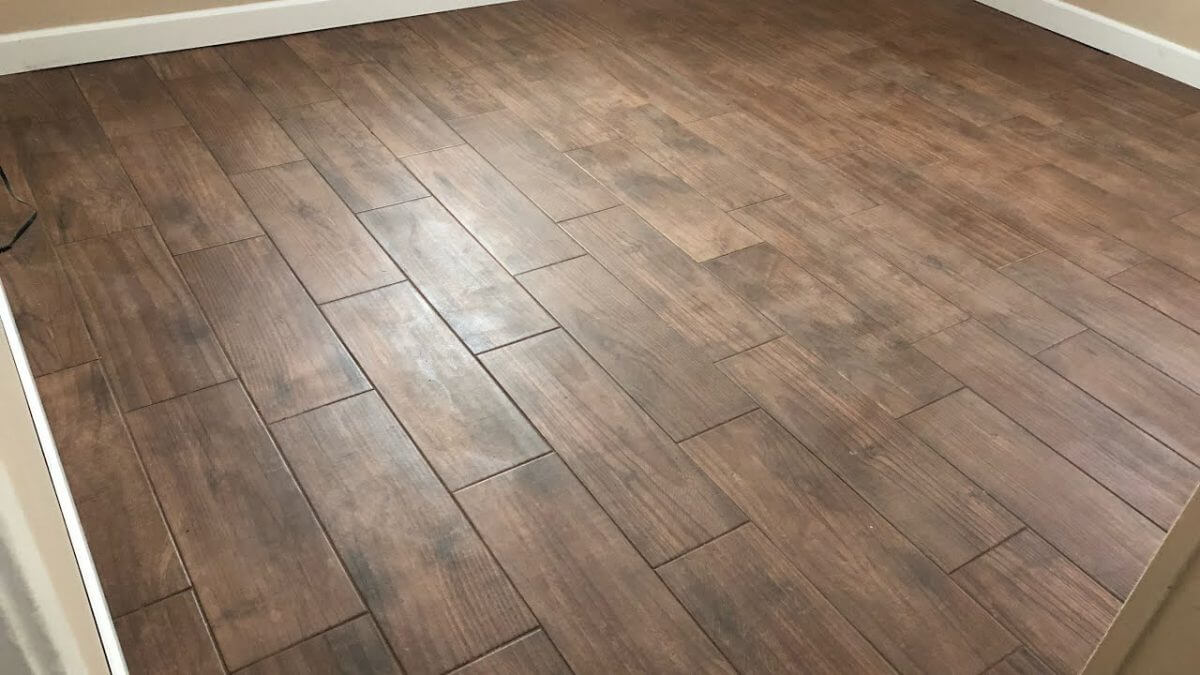 Wood Tile Floor in Woodland Hills